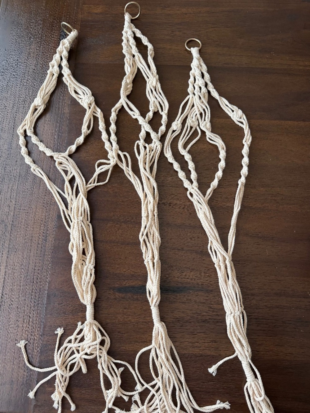 NWOT 3 macrame hanging plant holders 🪴